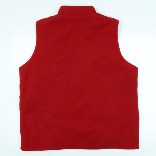 EWM Womens Red Gilet Waistcoat Size XL Zip - EWM