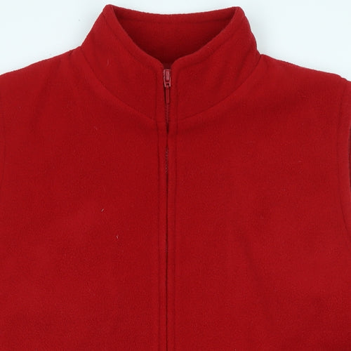 EWM Womens Red Gilet Waistcoat Size XL Zip - EWM