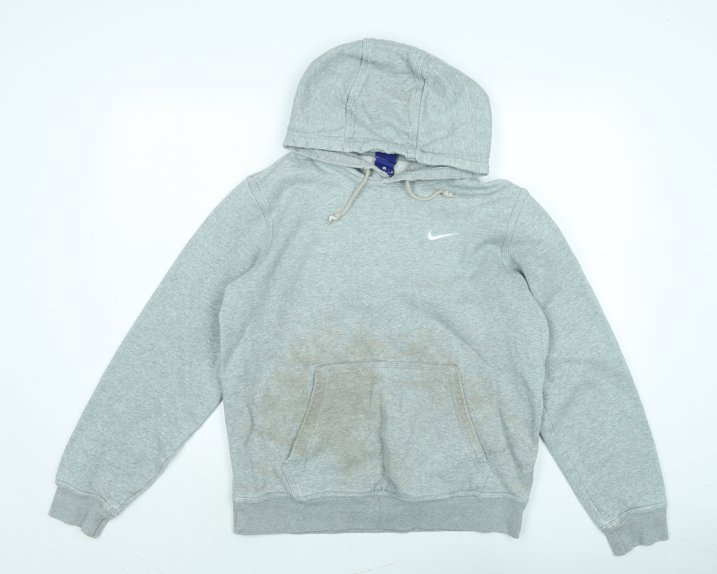 Nike Mens Grey Cotton Pullover Hoodie Size M