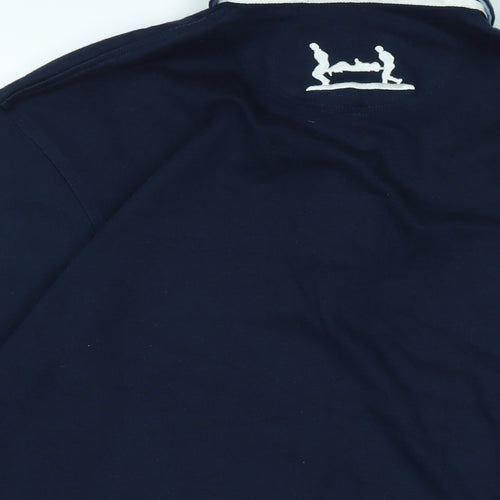 Help For Heroes Mens Blue Cotton Polo Size M Collared - Help for Heroes