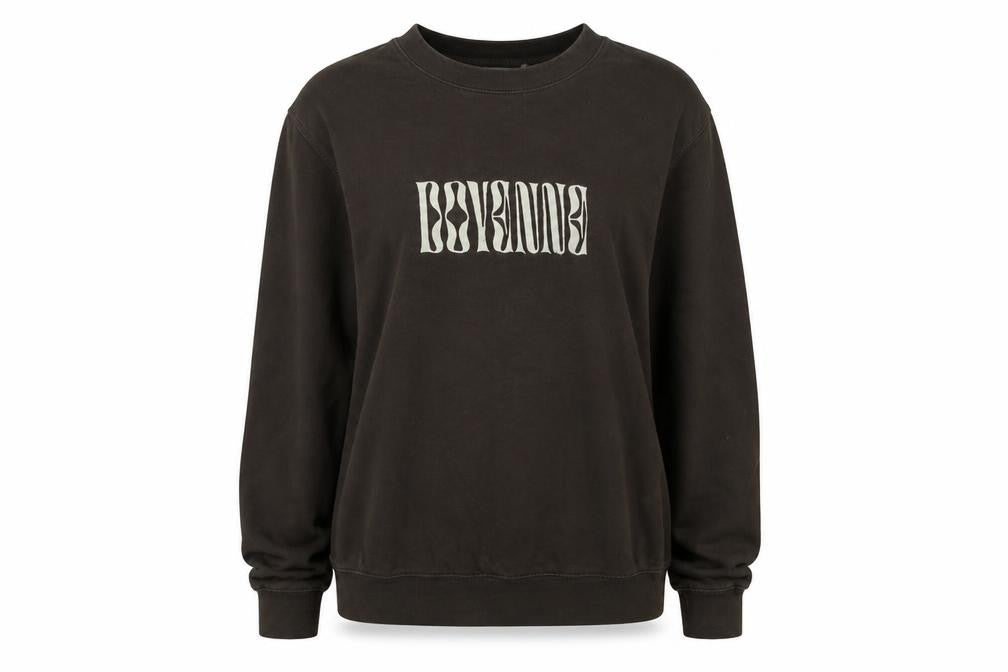 Front view of Doyenne women’s brown crew neck cotton jumper, size XL