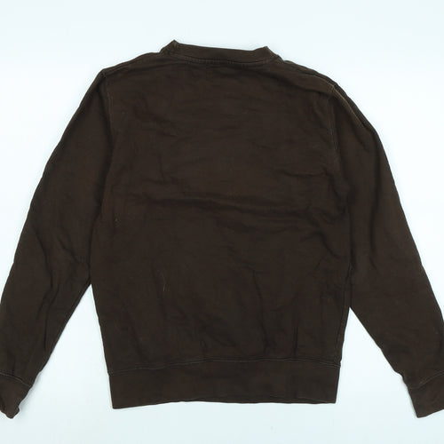 Doyenne Womens Brown Crew Neck Cotton Pullover Jumper Size XL