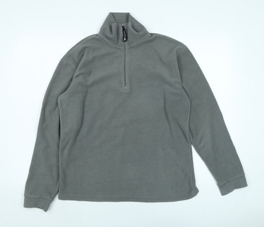 Trespass Mens Grey Mock Neck Polyester Pullover Jumper Size S Long Sleeve - Trespass