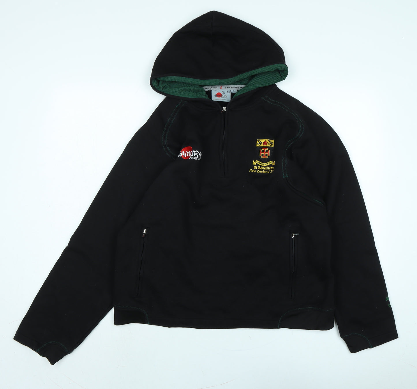 Samurai Mens Black Jacket Size L Zip - Samurai