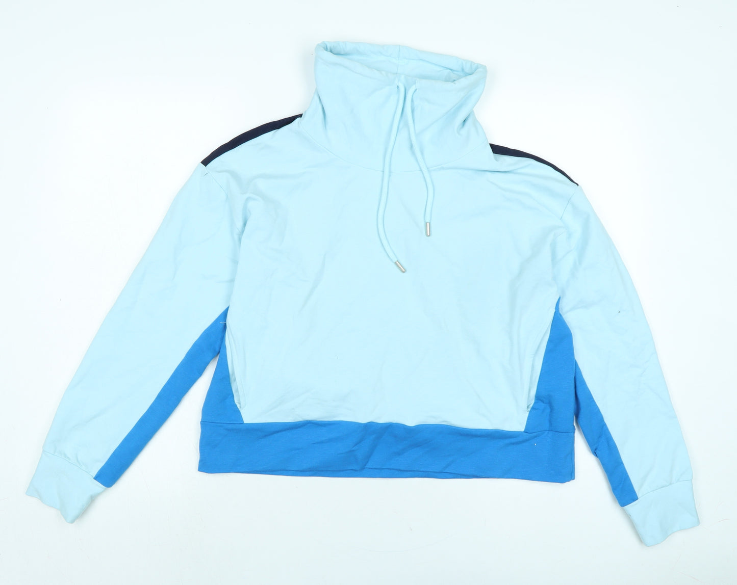 Bamboo Womens Blue Cotton Pullover Sweatshirt Size 14 - Bamboo