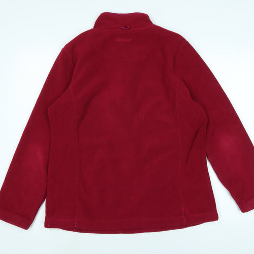 Maine Womens Red Mock Neck Polyester Pullover Jumper Size 14 - Maine