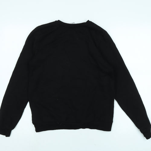 Disney Womens Black Cotton Pullover Sweatshirt Size 8 - Disney