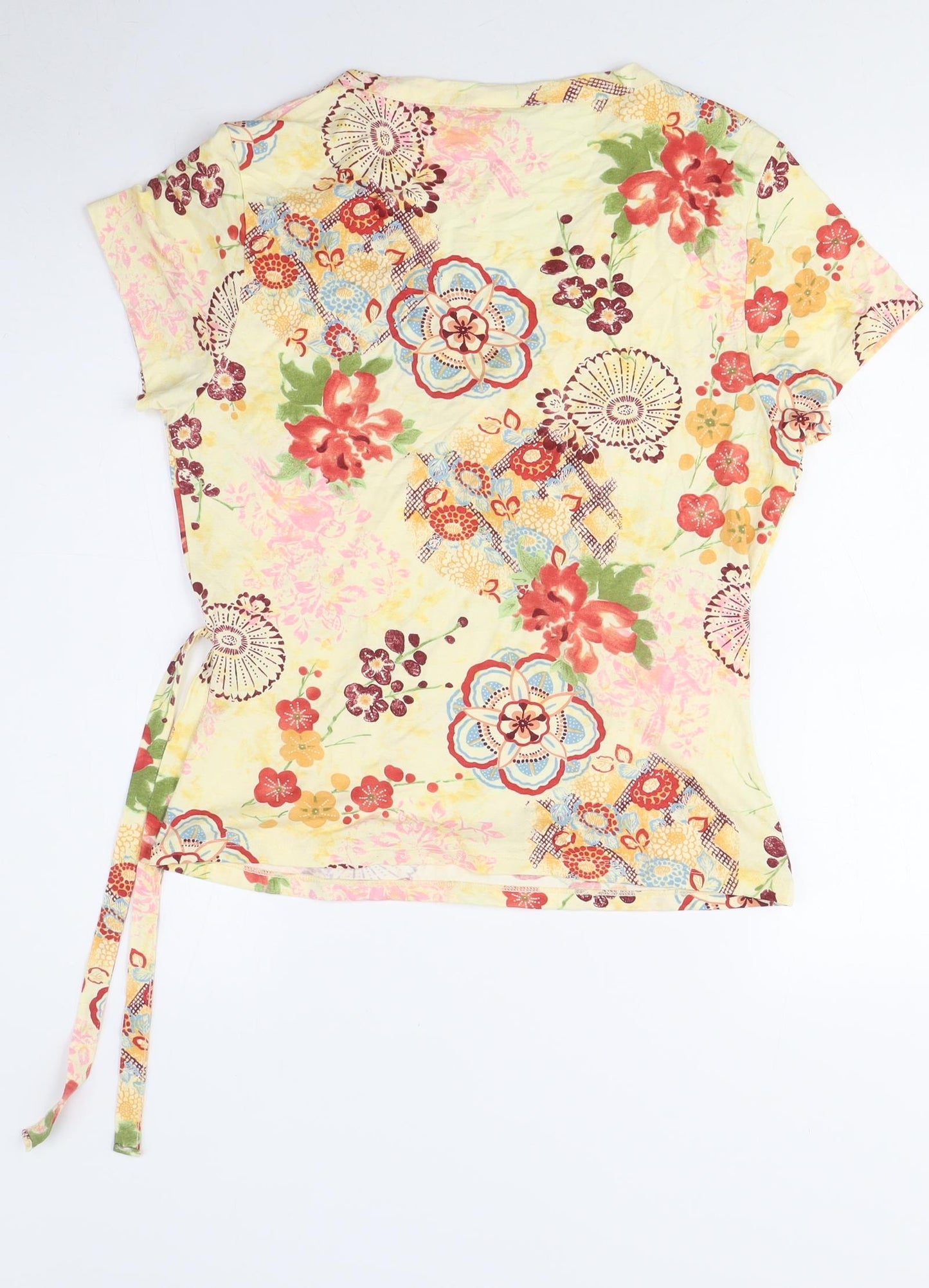 Wallis Women’s Multicoloured Wrap Floral Blouse Size 16