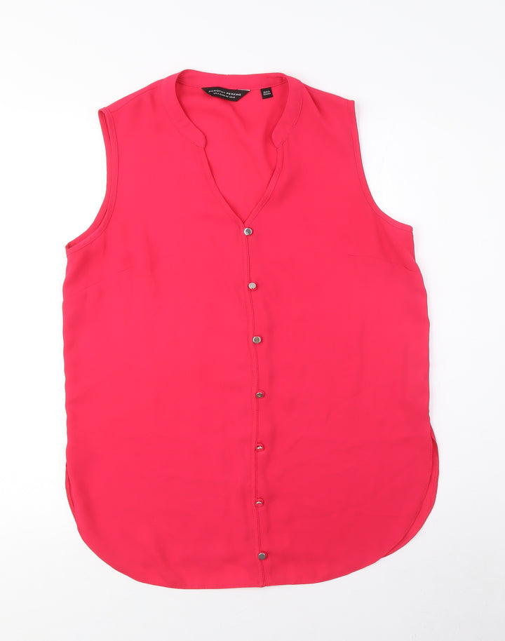 Dorothy Perkins Women's Red Sleeveless Blouse Size 12