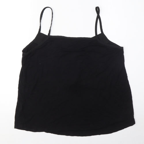 New Look Women's Black Zip Camisole Tank Top Size 16