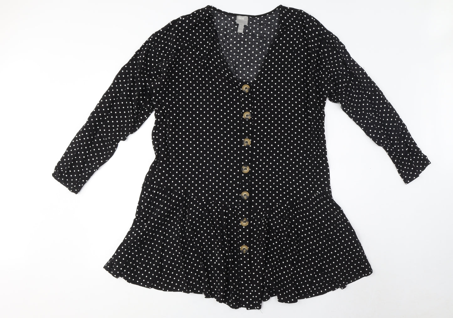 ASOS Women’s Black Polka Dot Shirt Dress 12