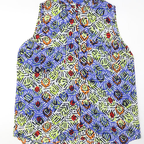 Next Women's Multicoloured L Collared Blouse