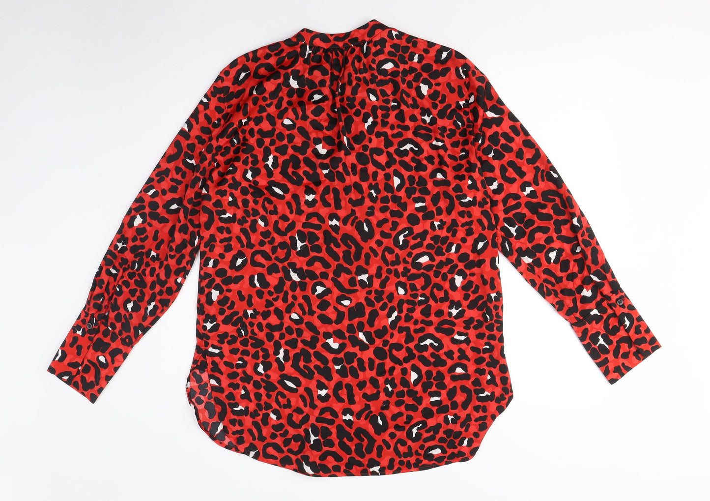 Marks and Spencer Women's Red Animal Print Blouse Size 10