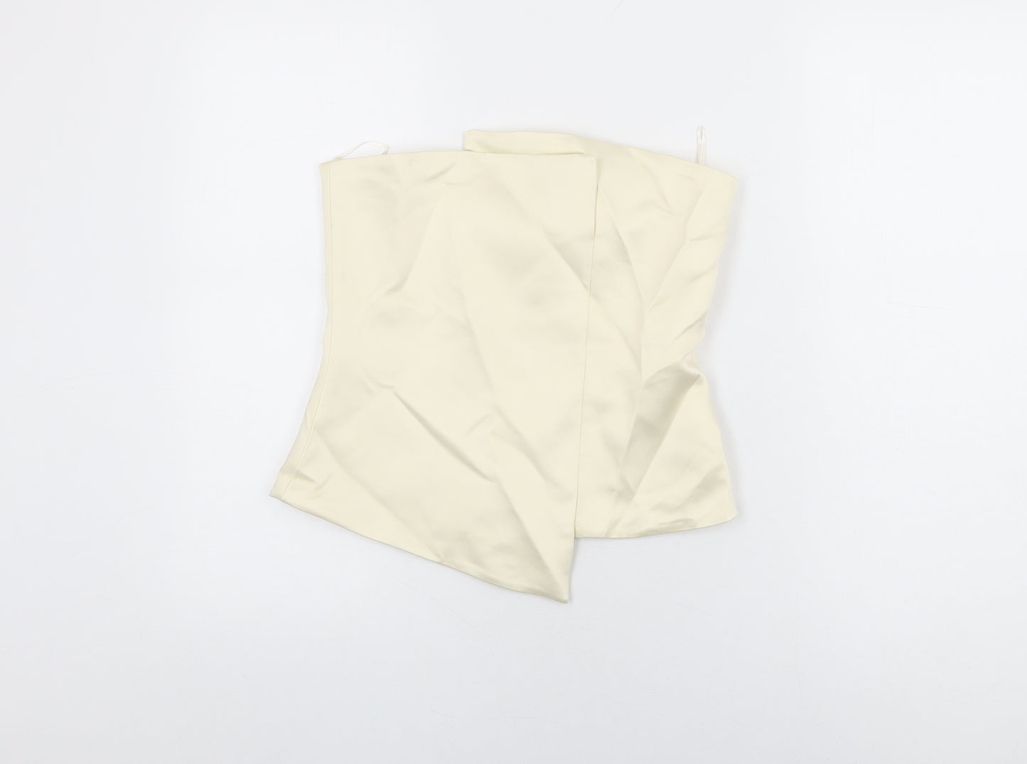 Zara Womens White Polyester Basic T-Shirt Size M Off the Shoulder