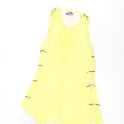 Autonomy Womens Yellow Viscose Basic T-Shirt Size 16 Round Neck