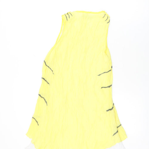 Autonomy Womens Yellow Viscose Basic T-Shirt Size 16 Round Neck