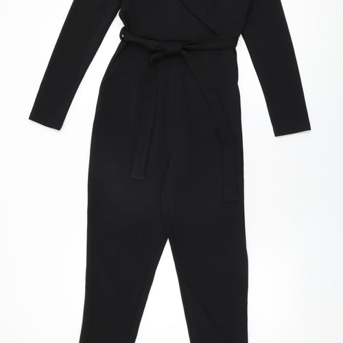 Girl in Mind Womens Black Polyester Jumpsuit One-Piece Size 10 L29 in Zip