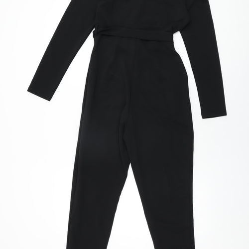 Girl in Mind Womens Black Polyester Jumpsuit One-Piece Size 10 L29 in Zip