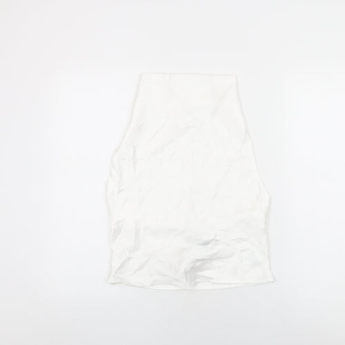Zara Womens White Polyester Basic Blouse Size XS Round Neck