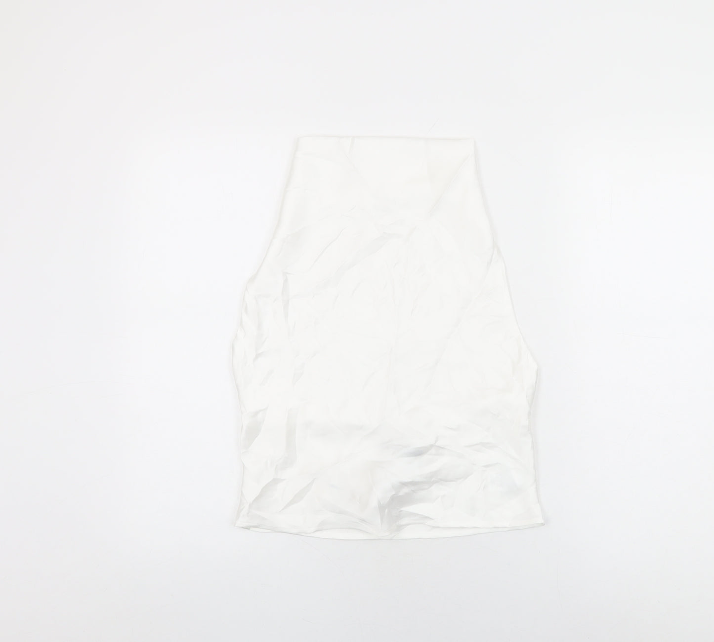 Zara Womens White Polyester Basic Blouse Size XS Round Neck