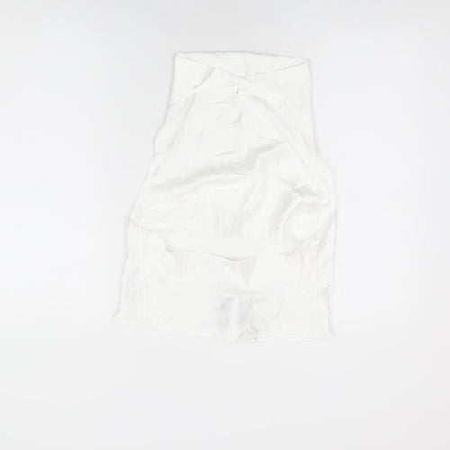 Zara Womens White Polyester Basic Blouse Size XS Round Neck