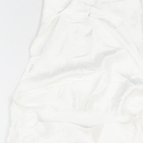 Zara Womens White Polyester Basic Blouse Size XS Round Neck