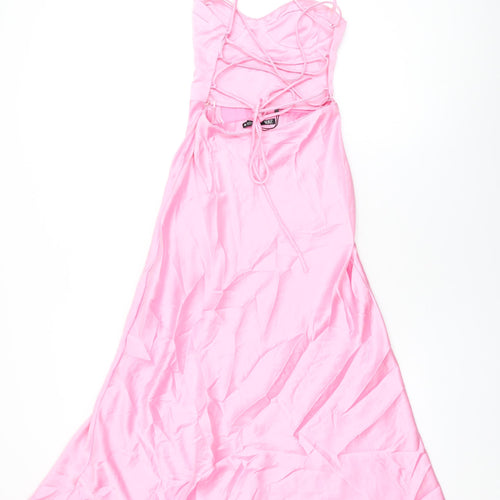 Zara Womens Pink Polyester A-Line Size XS Sweetheart Zip