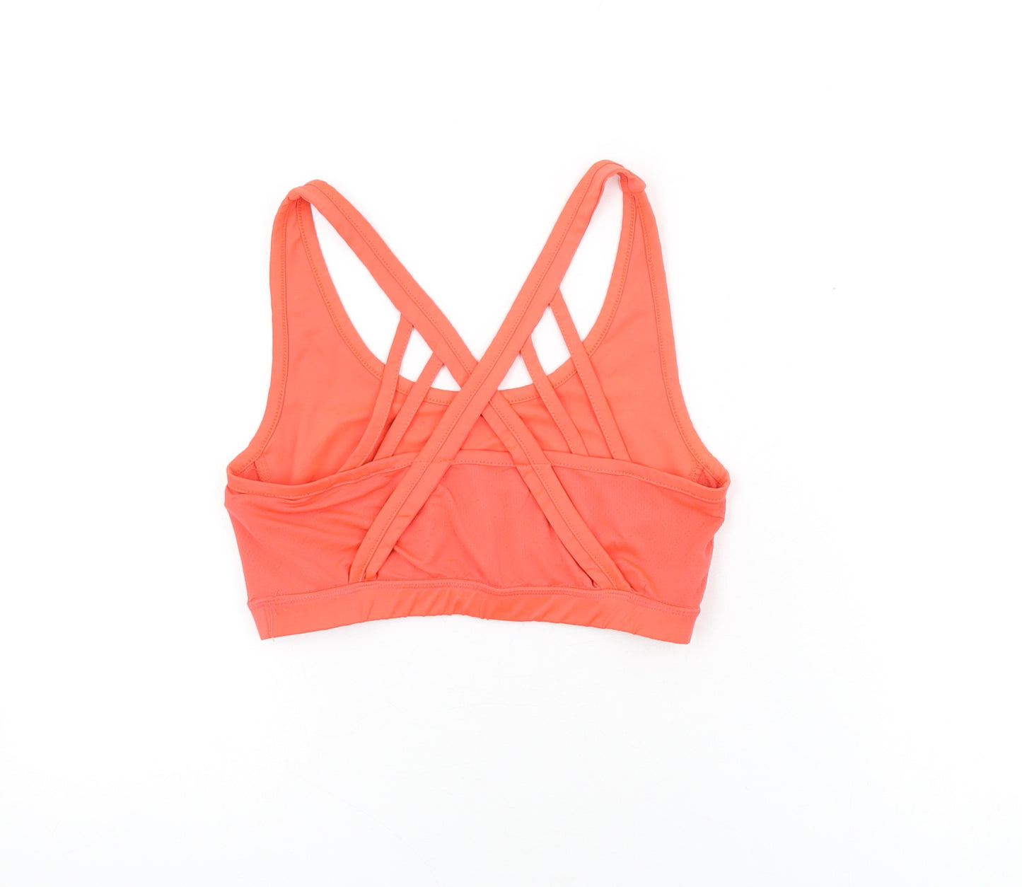 Y.A.S Womens Pink Polyester Cropped T-Shirt Size M Scoop Neck Pullover - Sports Bra