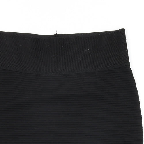 Topshop Womens Black Polyester Straight & Pencil Skirt Size 12