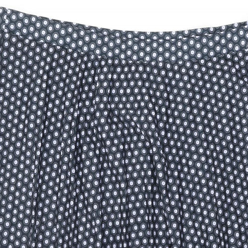 Marks and Spencer Womens Blue Geometric Polyester Swing Skirt Size 18