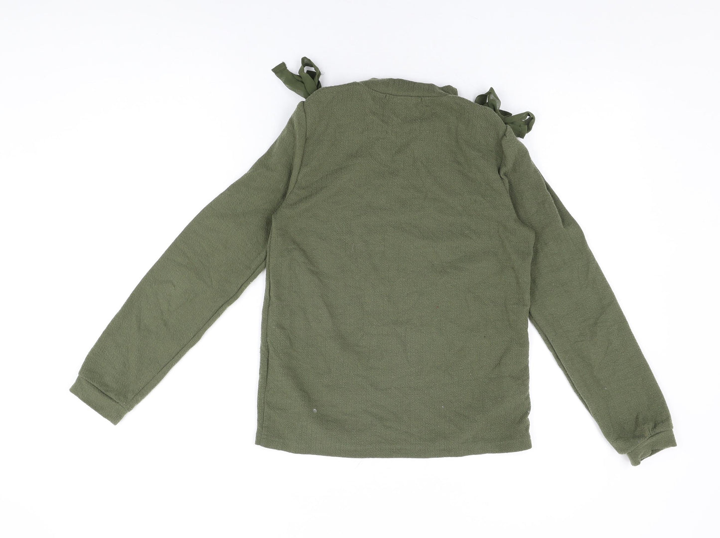 Majestic Legon Womens Green Polyester Basic T-Shirt Size M Round Neck