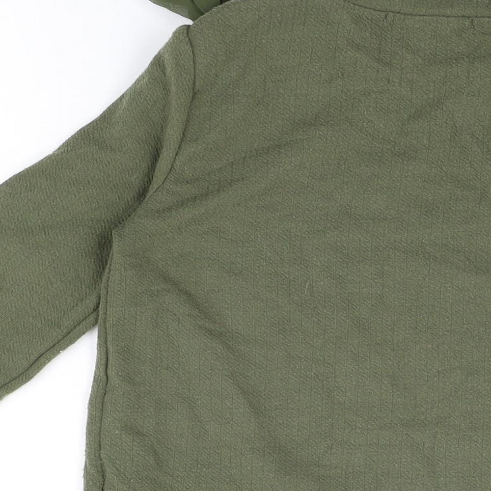 Majestic Legon Womens Green Polyester Basic T-Shirt Size M Round Neck