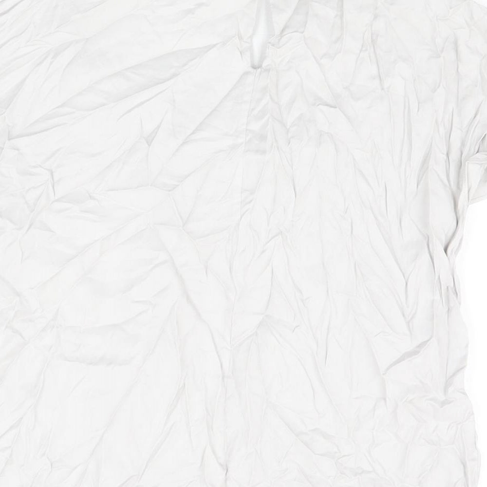 Boden Womens Grey Silk Basic T-Shirt Size 12 Round Neck