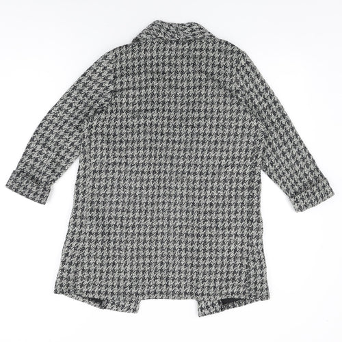 River Island Womens Grey Geometric Jacket Blazer Size 8 - Houndstooth