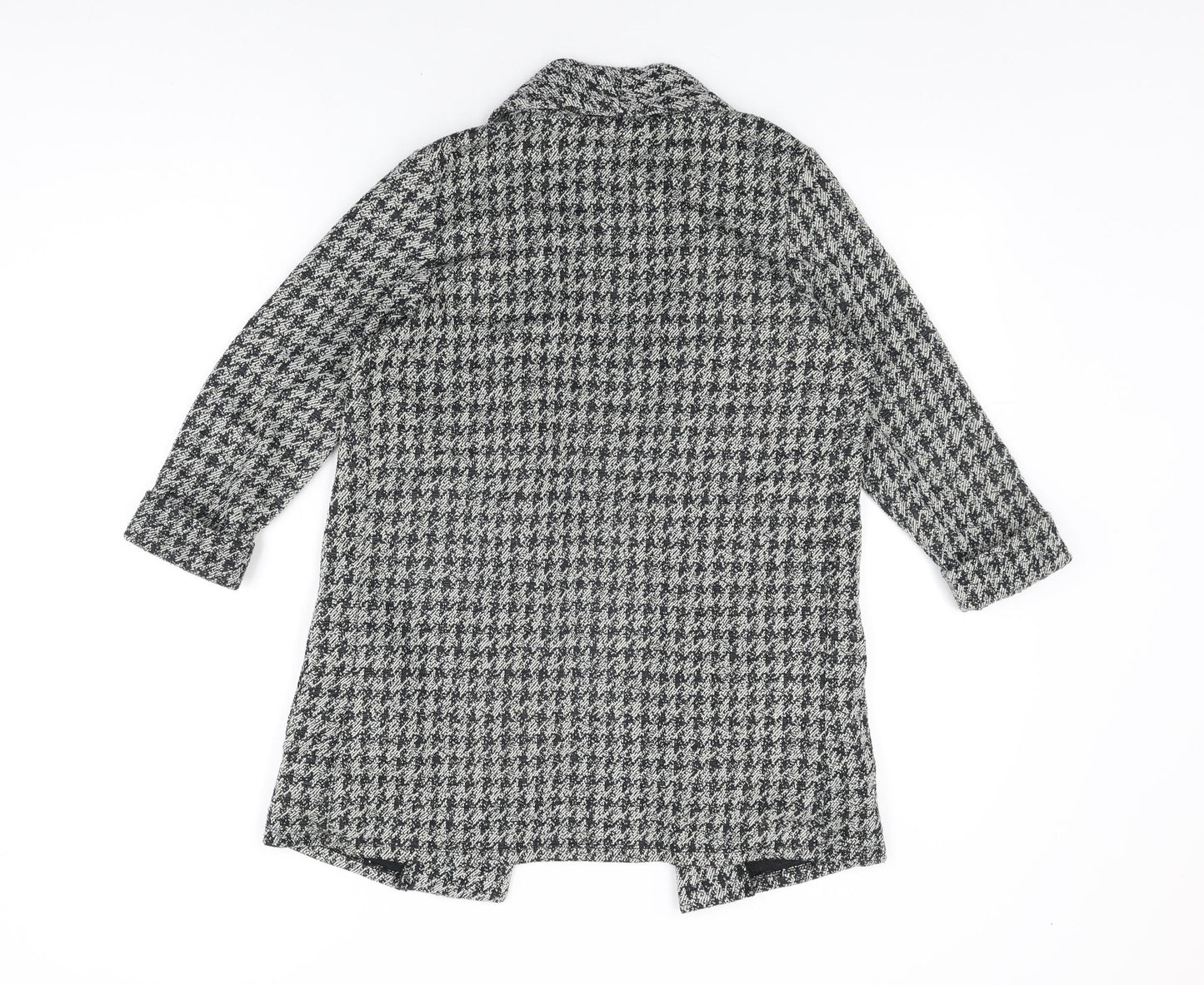 River Island Womens Grey Geometric Jacket Blazer Size 8 - Houndstooth