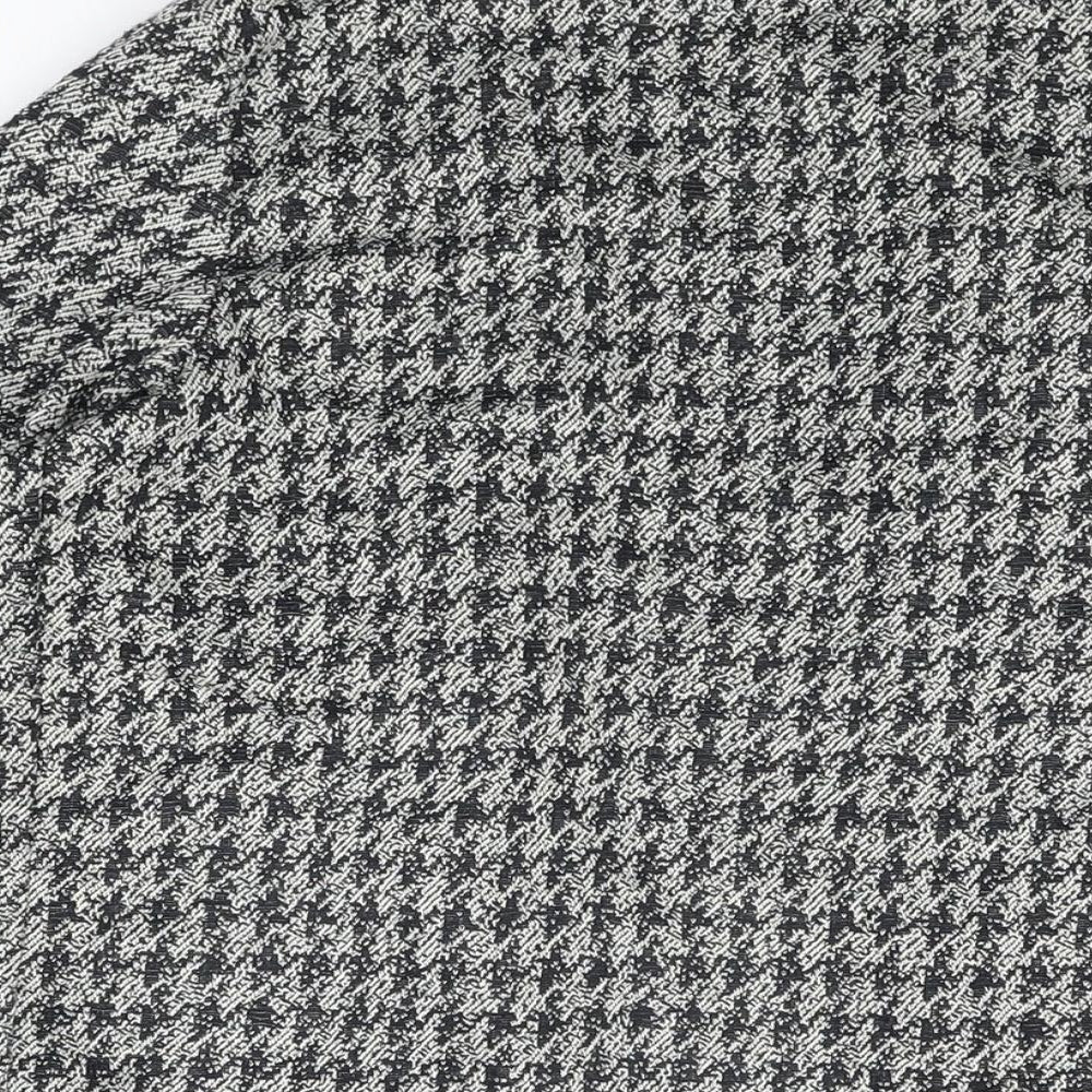 River Island Womens Grey Geometric Jacket Blazer Size 8 - Houndstooth