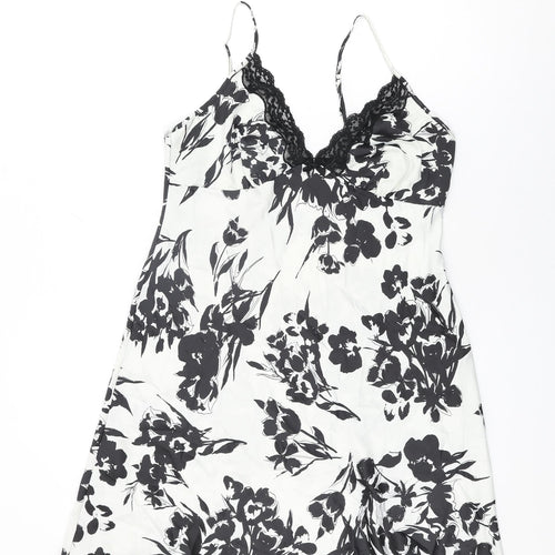 Marks and Spencer Womens White Floral Polyester Top Dress Size 14