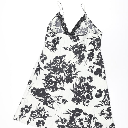 Marks and Spencer Womens White Floral Polyester Top Dress Size 14