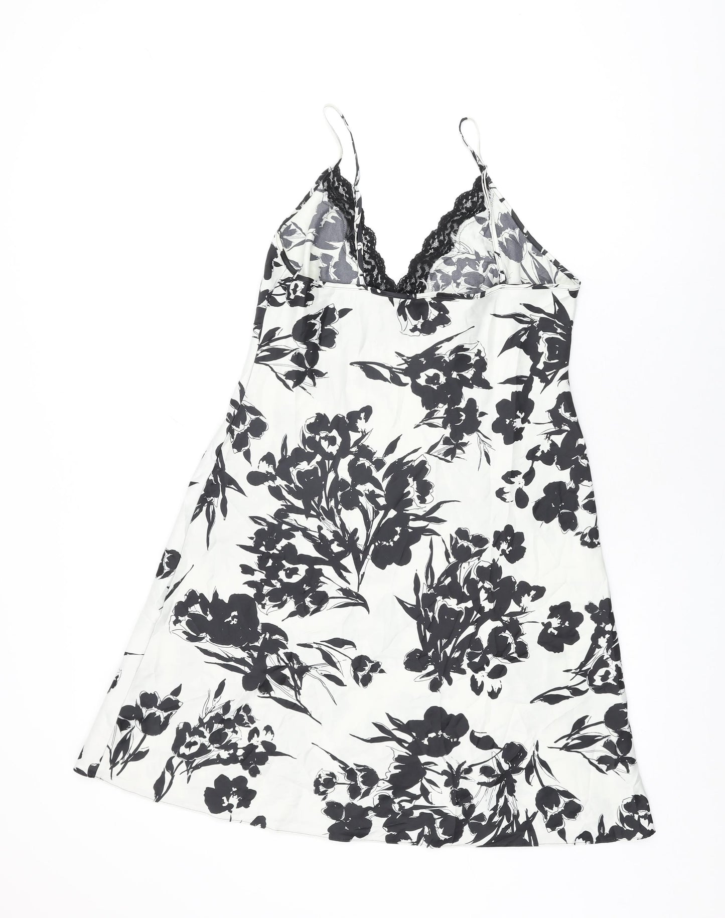 Marks and Spencer Womens White Floral Polyester Top Dress Size 14