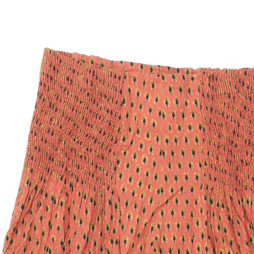 Culture Vulture Womens Red Floral Polyester Trousers Size M L28 in Regular
