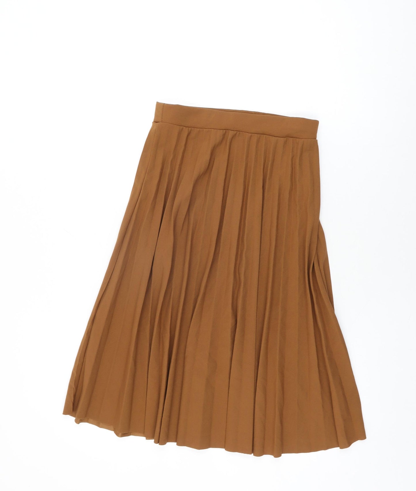 Boohoo Womens Brown Polyester Swing Skirt Size S