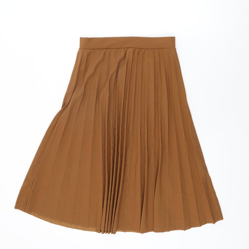 Boohoo Womens Brown Polyester Swing Skirt Size S