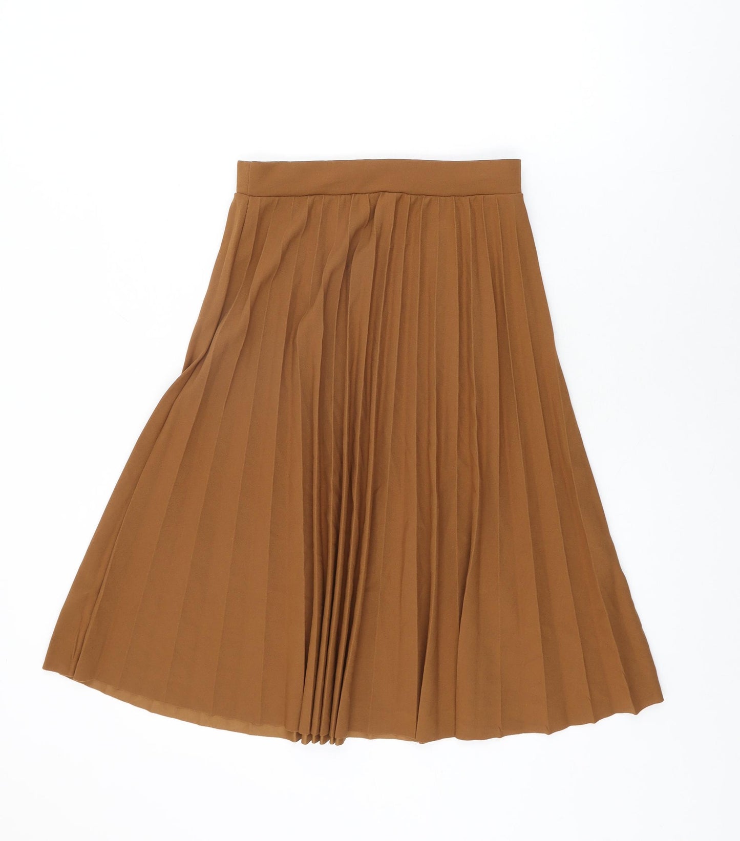 Boohoo Womens Brown Polyester Swing Skirt Size S