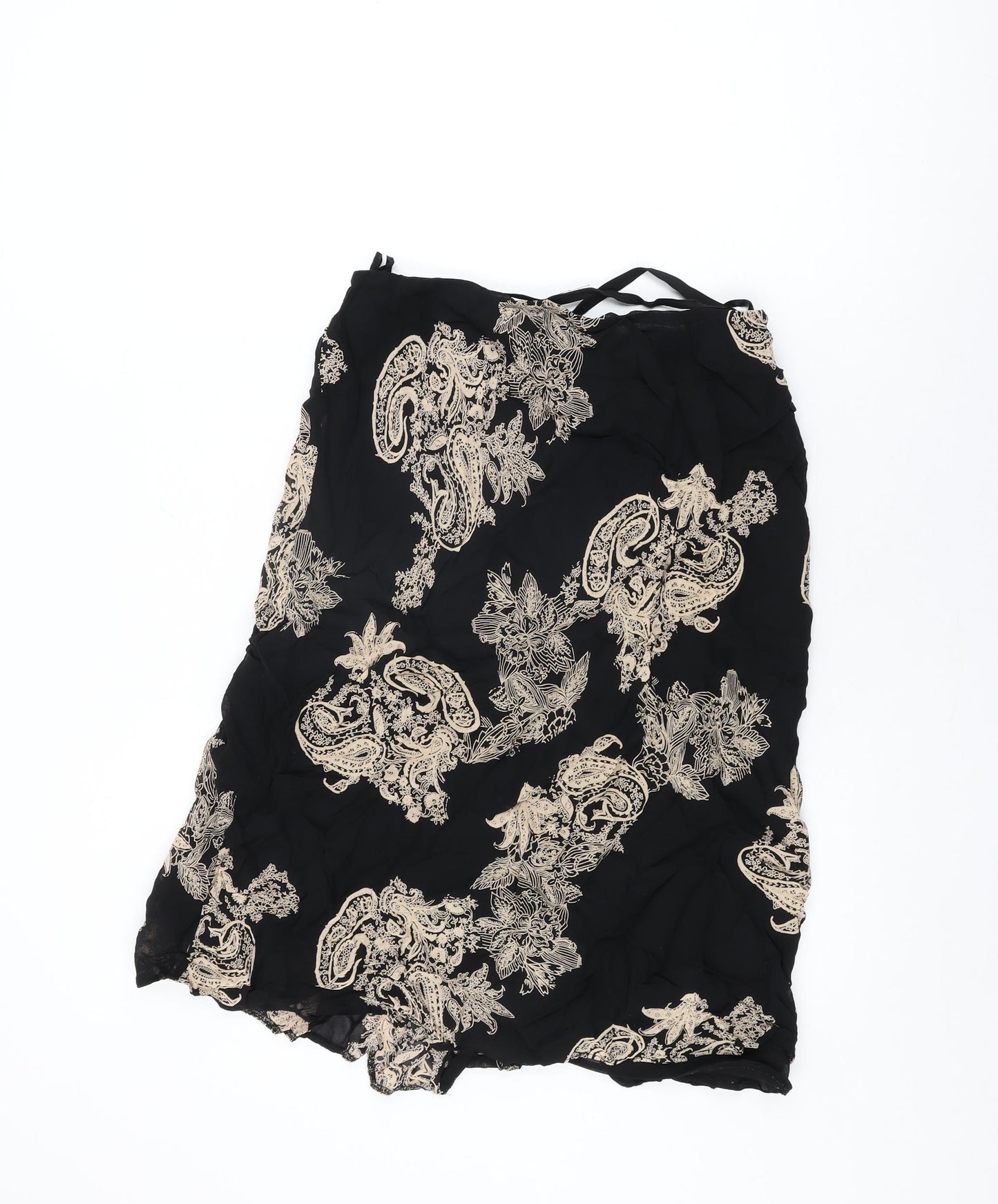 Florence + Fred Womens Black Floral Viscose Flare Skirt Size 14