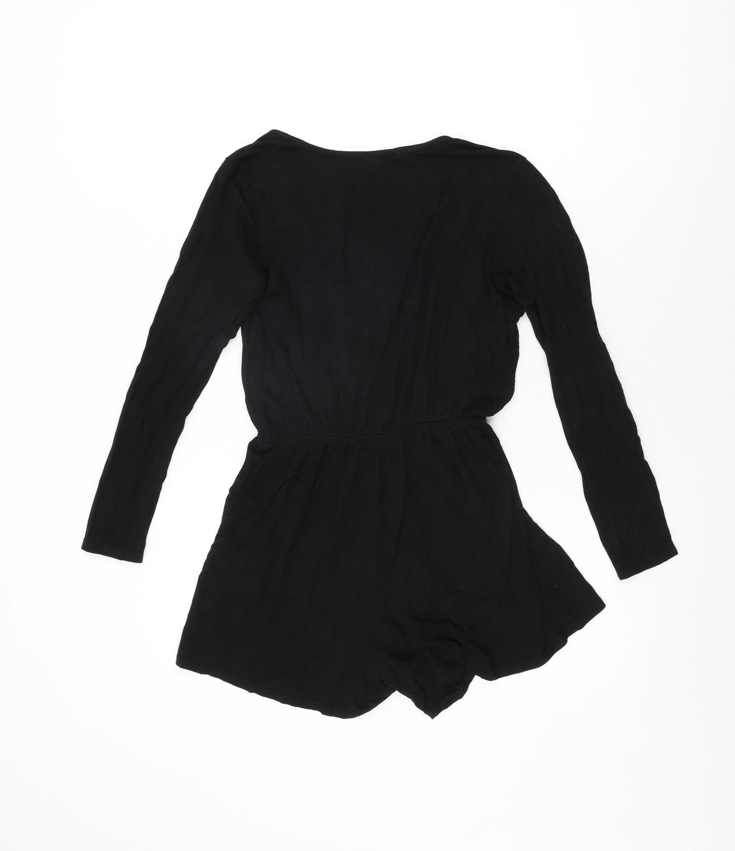 I SAW IT FIRST Womens Black Viscose Playsuit One-Piece Size 10 L3 in Pullover