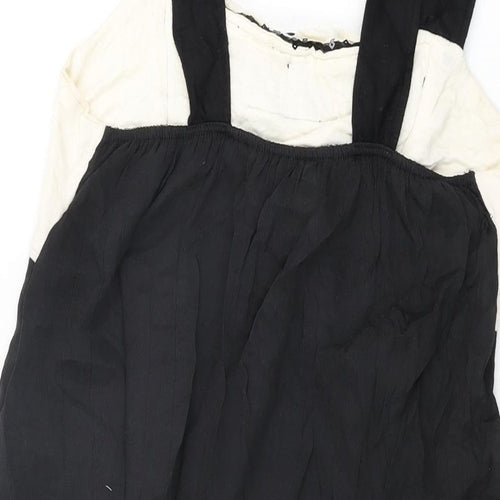 New York Laundry Womens Black Viscose Shift Size 12 Square Neck Pullover