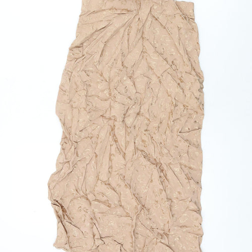 ASOS Womens Beige Animal Print Viscose Flare Skirt Size 10