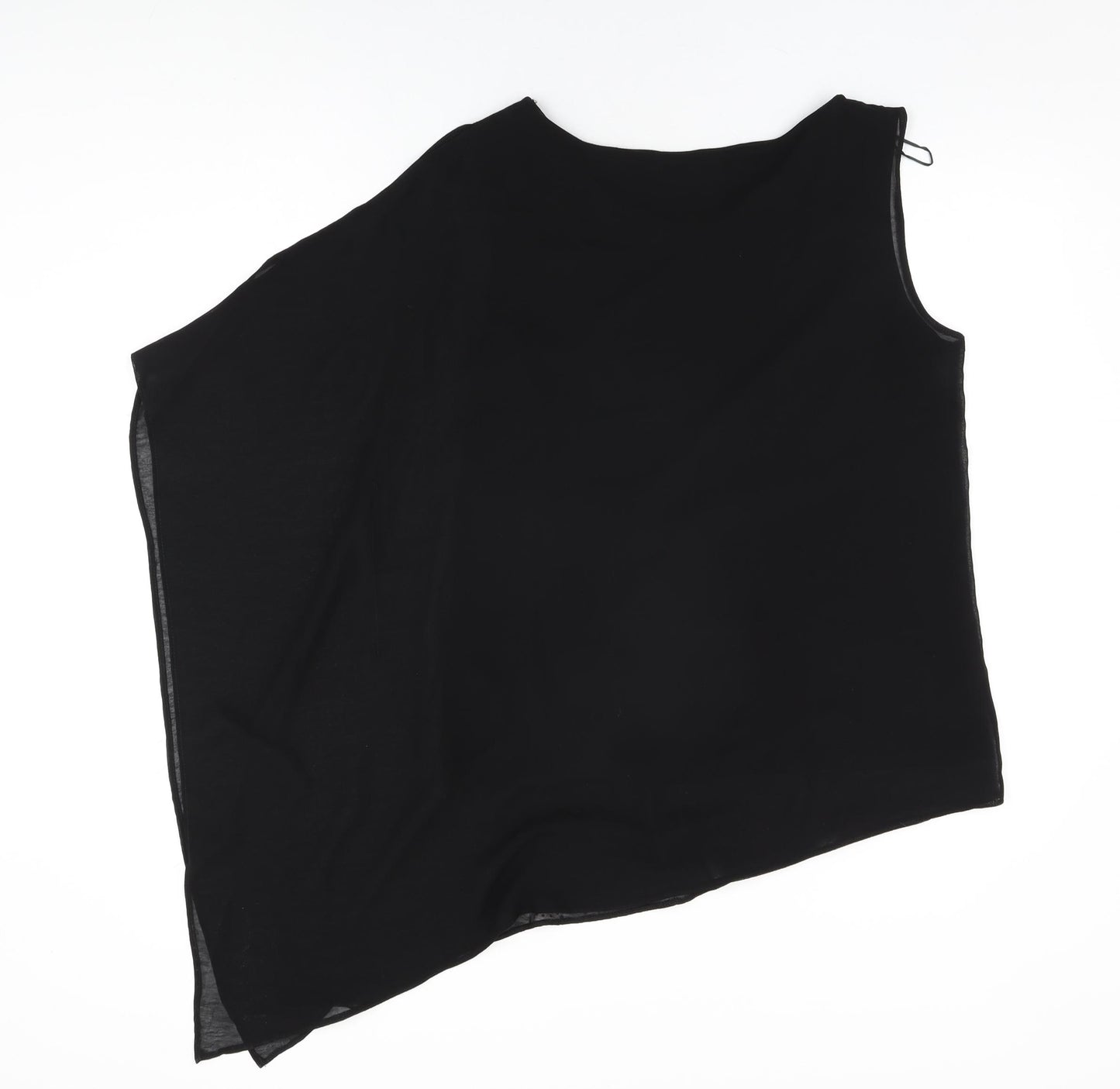 Wallis Womens Black Polyester Basic Blouse Size M Round Neck