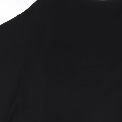 Wallis Womens Black Polyester Basic Blouse Size M Round Neck