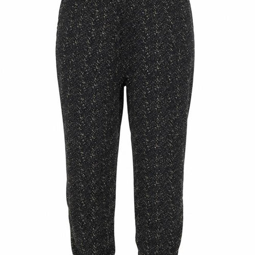 Second Female Womens Black Geometric Viscose Trousers Size L L27 in Regular